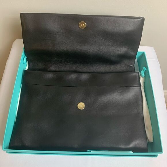 Tiffany & Co. Leather Serena Clutch - Black - Picture 4 of 9